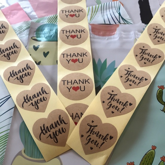 30 Assorted Polymailer & 30 Thank-you Stickers - Picture 5 of 6